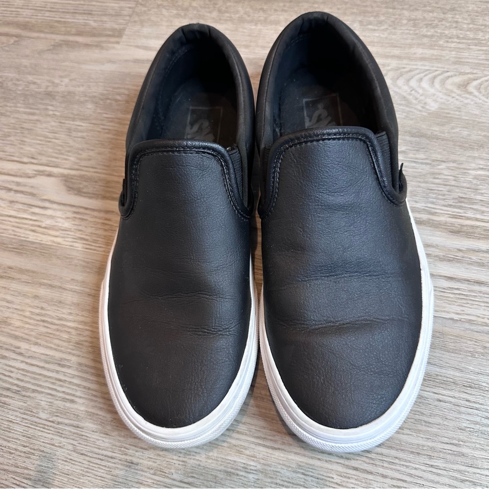 Vans Classics Solid Leather Slip Ons - image 5